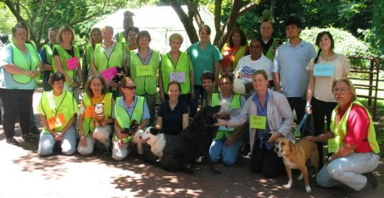 Group photo of MDA staff training for emergency pet sheltering